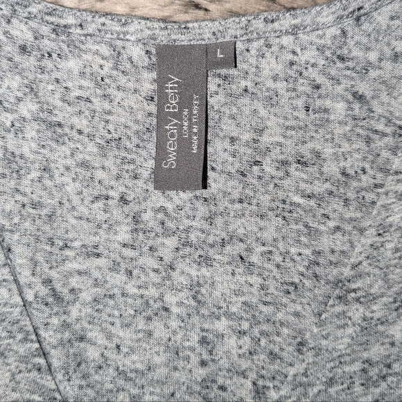 Sweaty Betty Arc Twist Front Crop Tank Linen Blend Grey Women's Large - Picture 6 of 8